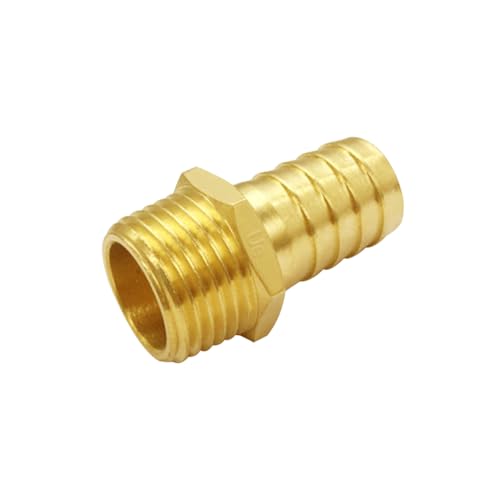 Uenede 6PCS Brass Hose Barb Fittings 1/2" NPT Male to 1/2" Barb Adapter Connector Include 6 Stainless Steel Clamps for Water/Oil/Gas - Image 5