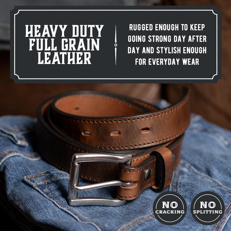 Main Street Forge Made in USA - Full Grain Leather Belt For Men | The Icon | 1 1/4" Men's Leather Belt - Image 3