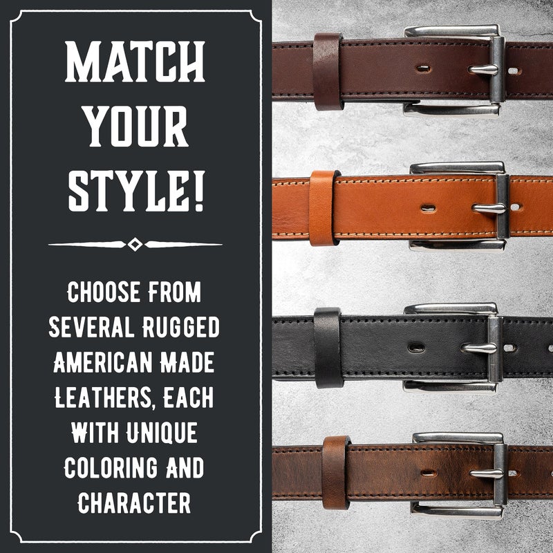 Main Street Forge Made in USA - Full Grain Leather Belt For Men | The Icon | 1 1/4" Men's Leather Belt - Image 5
