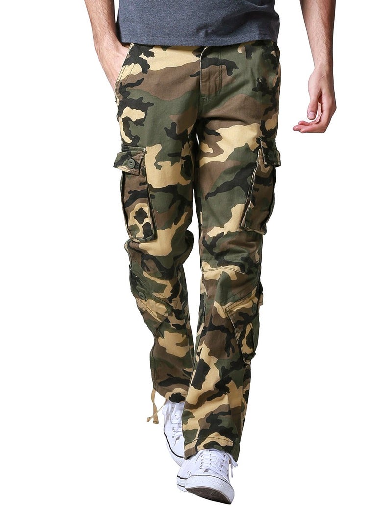 Match Mens Wild Cargo Pants 3357Khaki camo34