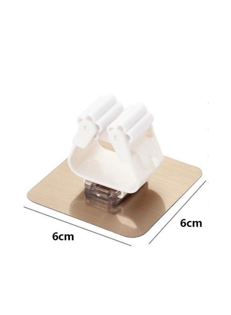 Punch-Free Mop Rack Bathroom Rack Mop Hanger Wall-Mounted Mop Rack Strong Hook Hanging Mop Artifact Set Of Three - Image 3