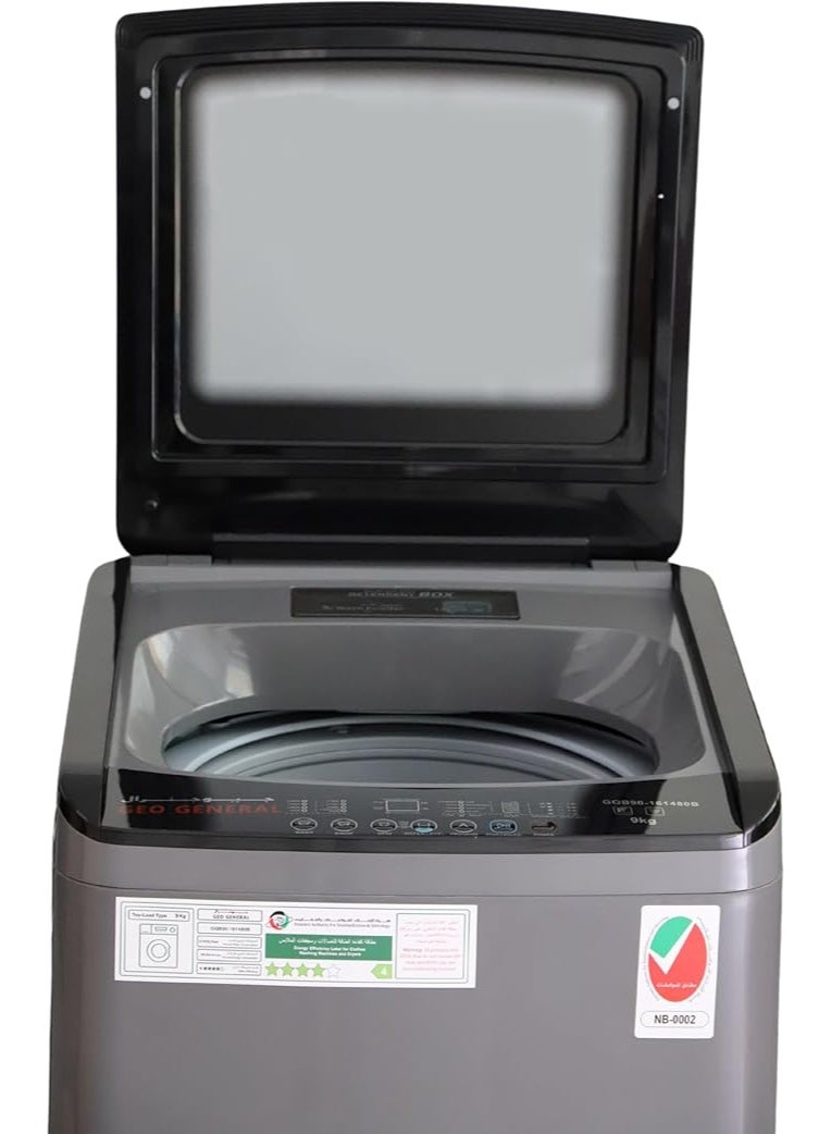 GEO GENERAL GQB90‑161480B Fully‑Automatic Top‑Load Washing Machine – 9 kg Capacity, 1,400 RPM, Child Lock & Air Dry - Image 3