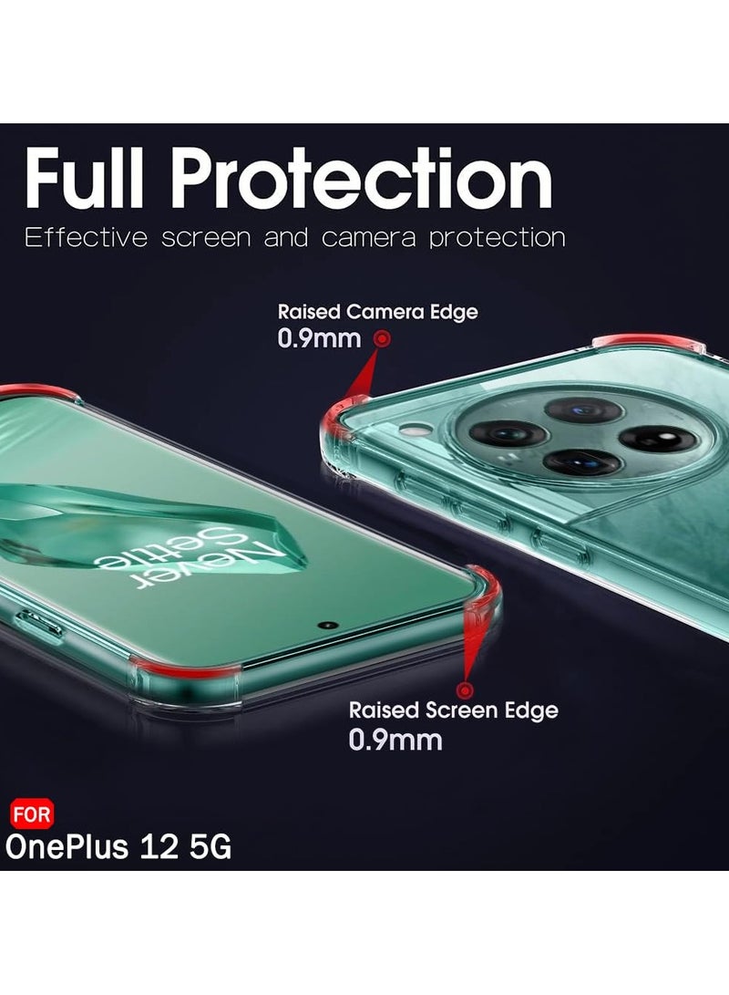 AROAQ Crystal Clear Back Cover Case for OnePlus 12 5G | 360 Degree Protection | Shock Proof Design | Transparent Back Cover Case for OnePlus 12 5G (PC & TPU, Transparent Bumper) - Image 3