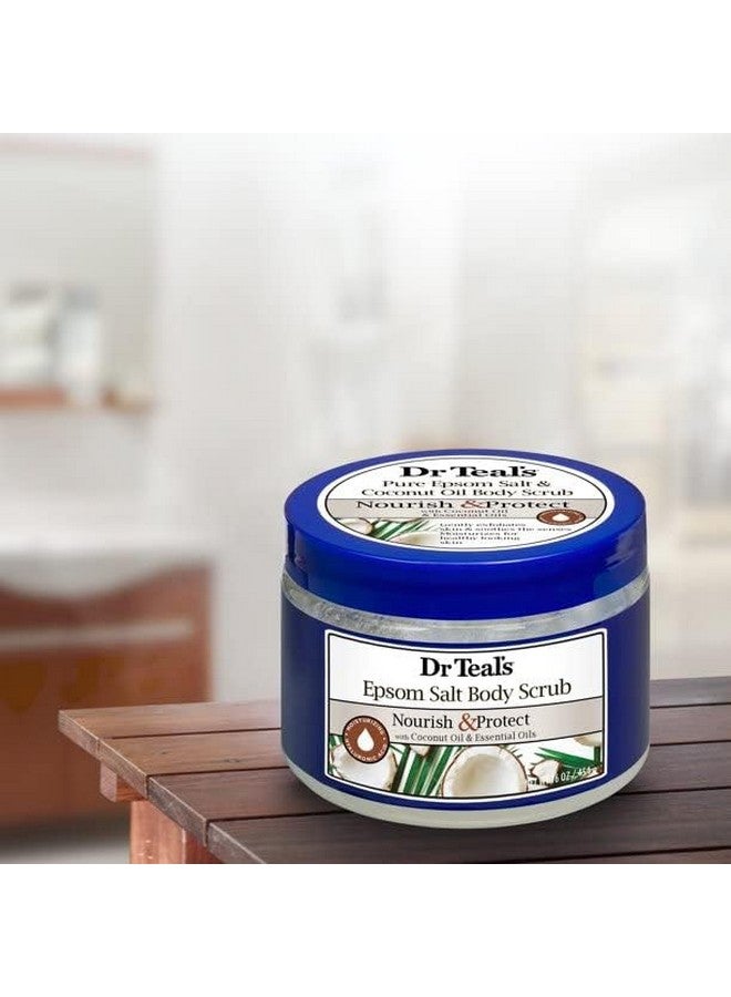Dr Teal's Dr Teal's Epsom Salt Body Scrub Nourish & Protect with Coconut Oil & Essential Oils, 454g | With Pure Epsom Salt  - Image 3