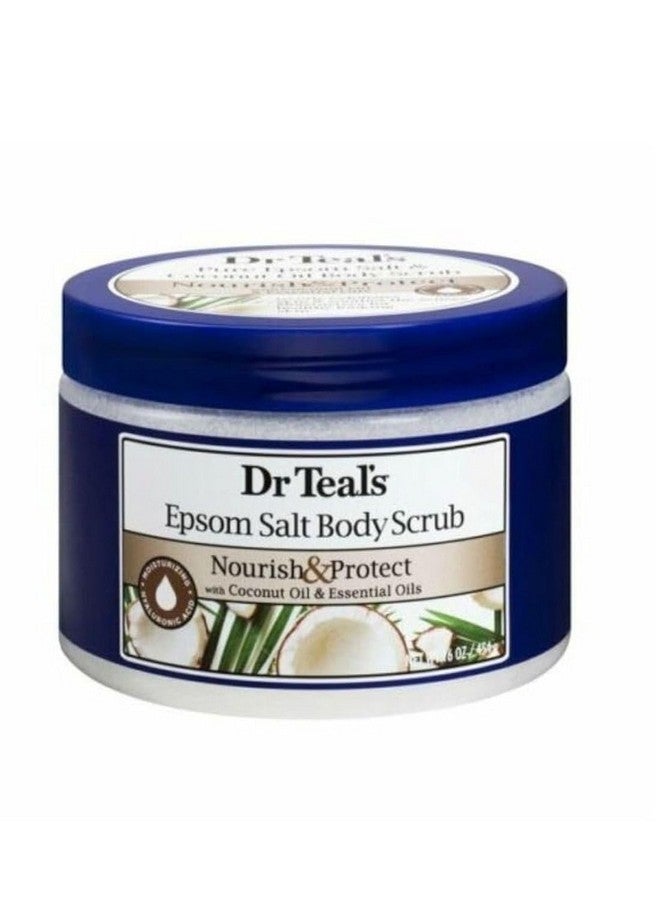 Dr Teal's Dr Teal's Epsom Salt Body Scrub Nourish & Protect with Coconut Oil & Essential Oils, 454g | With Pure Epsom Salt  - Image 1