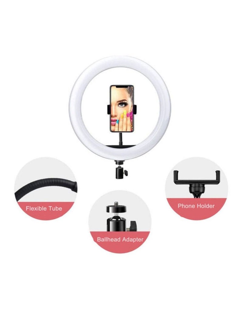 DUSALA 12-Inch LED Dimmable Photography Ring Light White, 3 Lighting Modes,Brightness Adjustable for Live Streaming Selfie Photography Video Shooting - Image 5