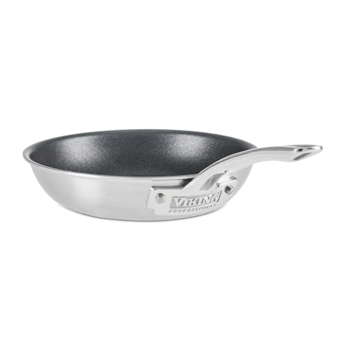 Viking Viking 5Ply Non Stick Frying Pan 8 Inch Stainless Steel Nonstick Fry Pan 5 Liters Satin FInish 