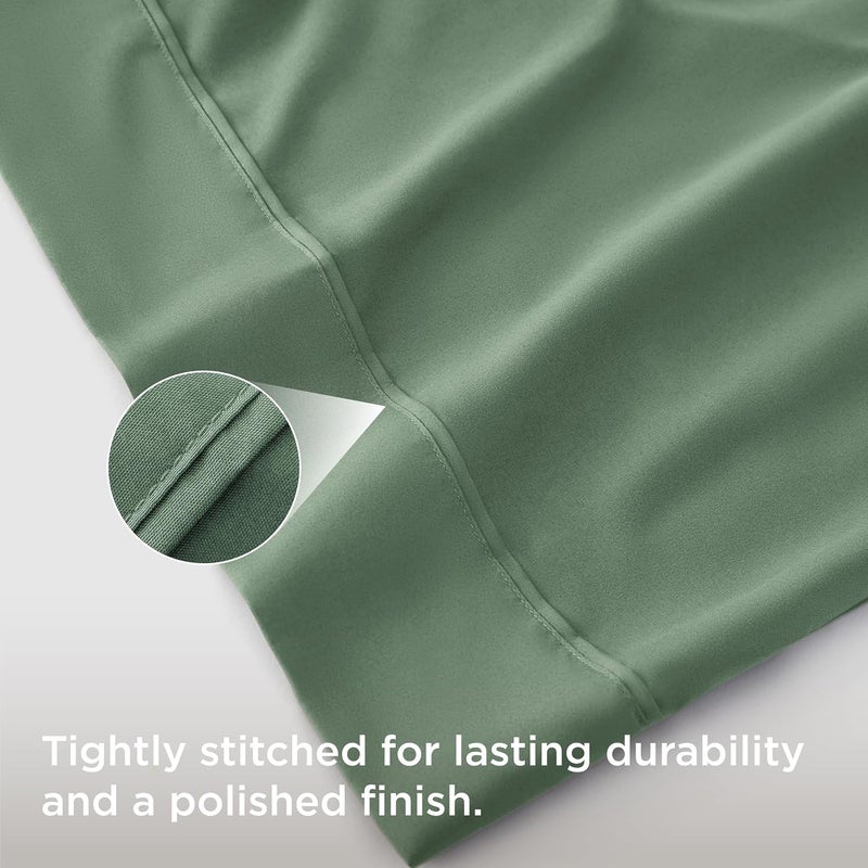 Bedsure Body Pillow Case Cover - Sage Green Brushed Microfiber Long Pillow Cases, Ultra Soft and Cozy Body Pillowcase with Envelope Closure for Kids, Wrinkle, Fade Resistant, 1 Pack, 20x54 Inches - Image 4