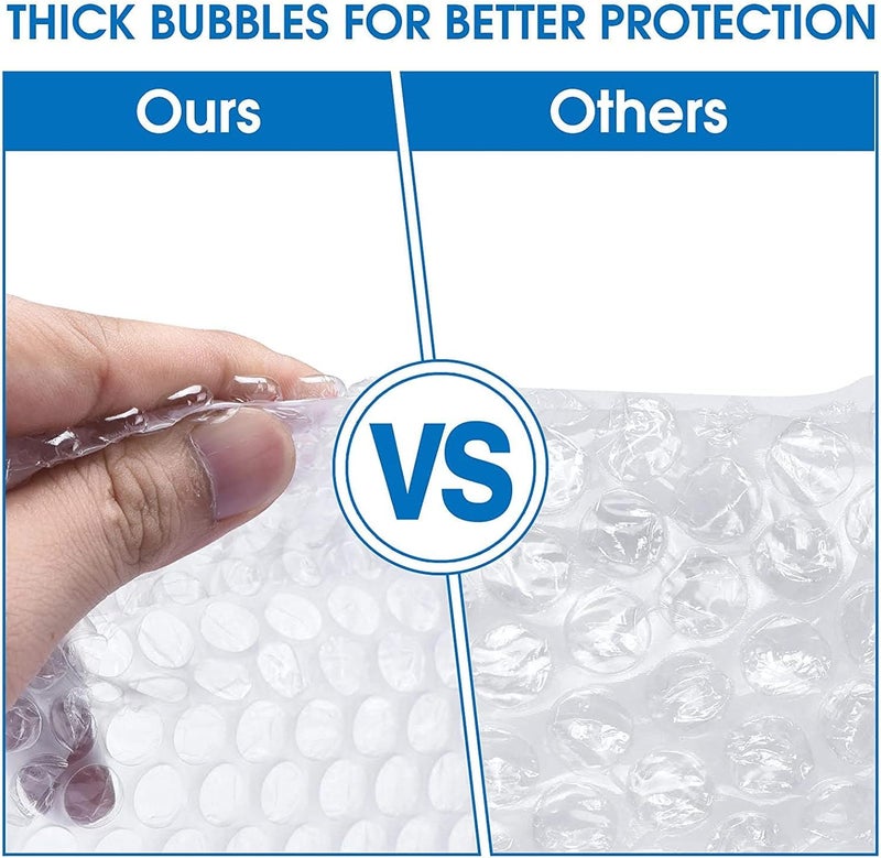 sumono Bubble Cushioning Wrap Roll, 12 Inch x 36 Feet Total Bubble Roll Perforated 12 Inch Included 10 Fragile Sticker Label - Image 4