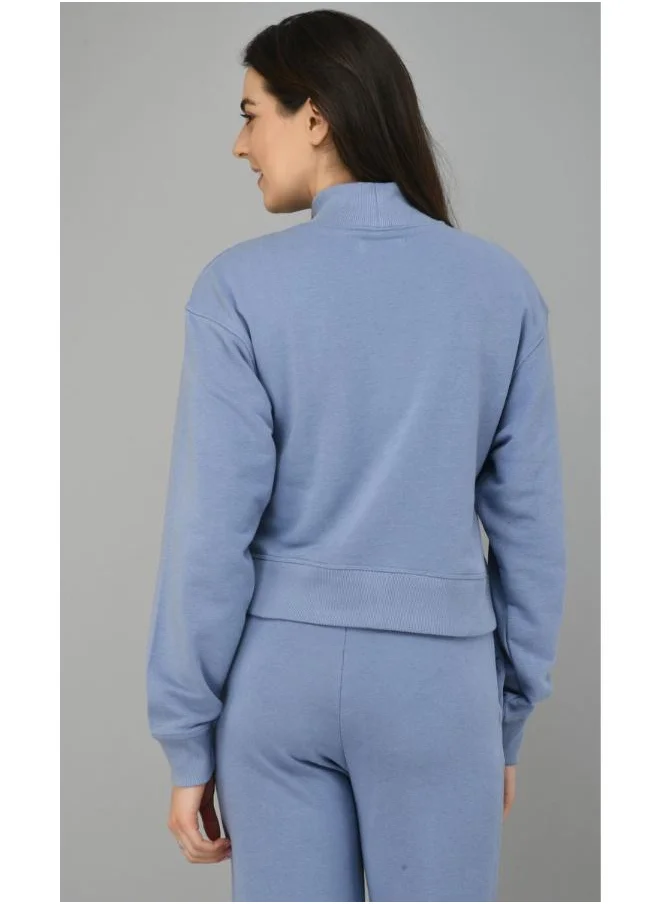NeceSera Ice-Blue Fleece SweatShirt