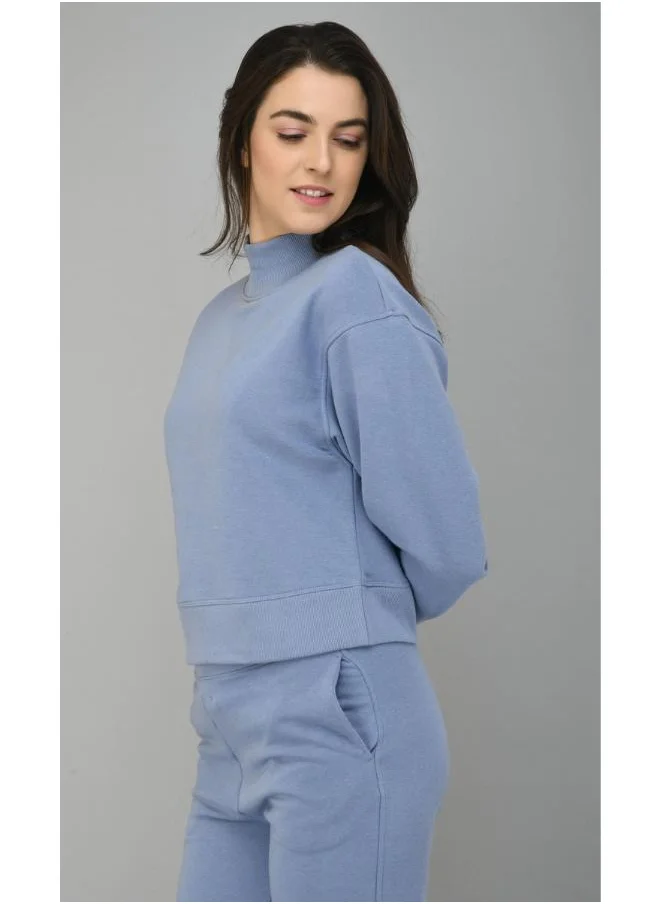 NeceSera Ice-Blue Fleece SweatShirt