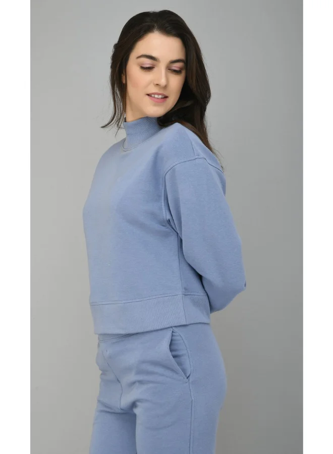 NeceSera Ice-Blue Fleece SweatShirt