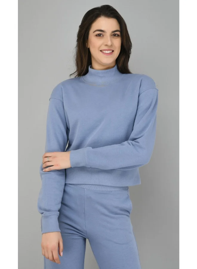 NeceSera Ice-Blue Fleece SweatShirt