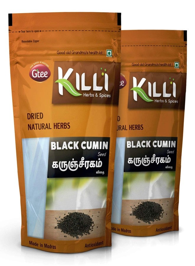 KILLI Black Cumin | Karunjeeragam | Kala Jeera | Kalonji Seed, 200g (Pack of 2) - Image 1