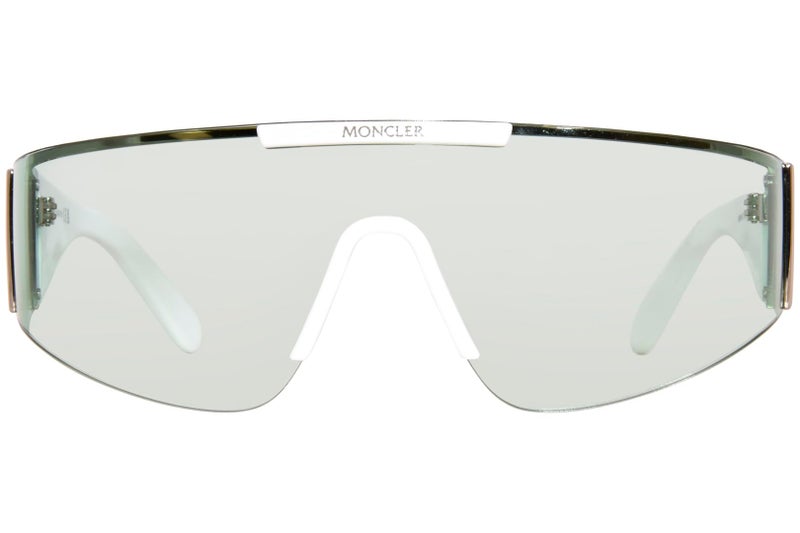 Moncler Sunglasses ML 0247 Ombrate 21N Shiny Optical White, Palladium/Aqua Len - Image 2