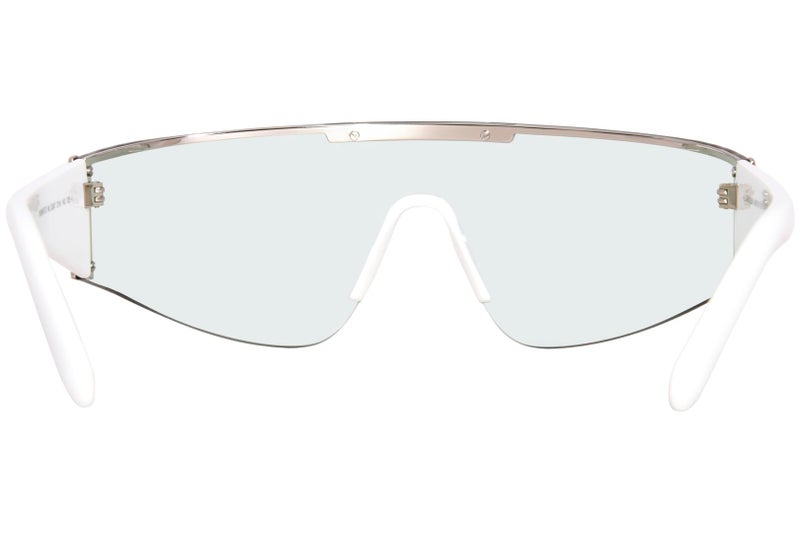 Moncler Sunglasses ML 0247 Ombrate 21N Shiny Optical White, Palladium/Aqua Len - Image 4