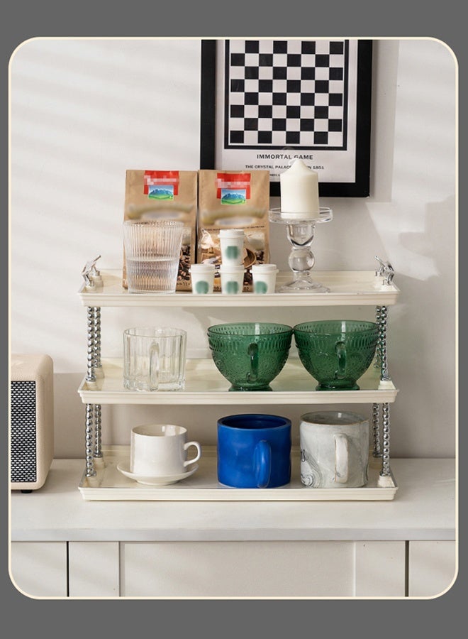 DUNISO 3-Tier Storage Rack,Stand Shelf for Home ,Office ,Kitchen and Bathroom,Shelf Organizer,Space-Saving Lightweight Durable PET Plastic - Image 3