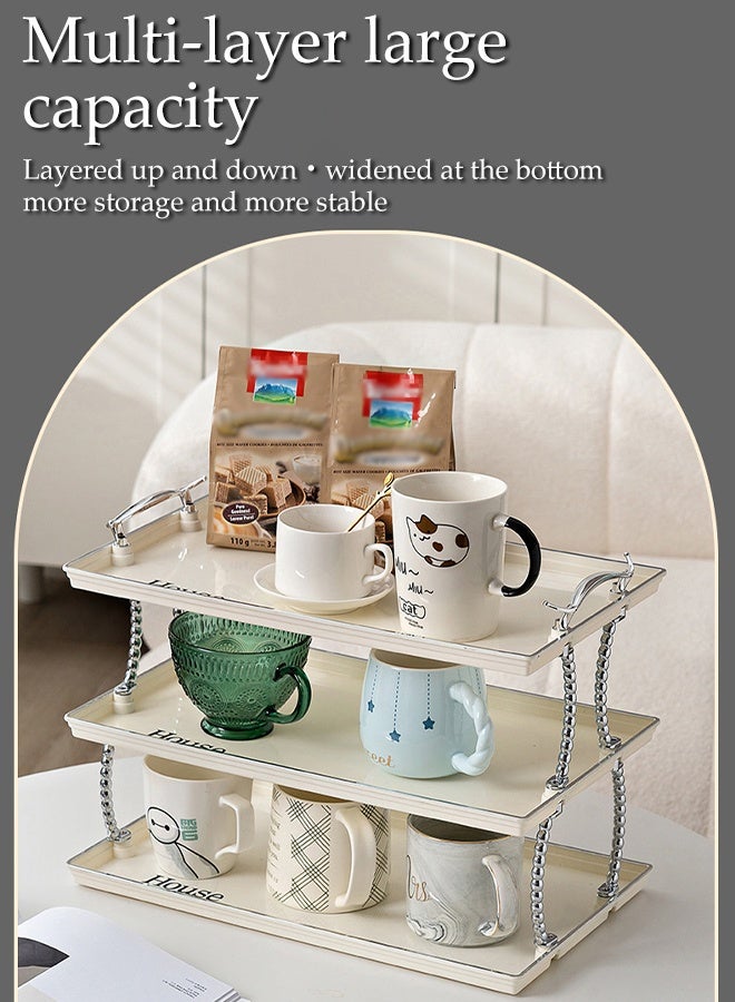 DUNISO 3-Tier Storage Rack,Stand Shelf for Home ,Office ,Kitchen and Bathroom,Shelf Organizer,Space-Saving Lightweight Durable PET Plastic - Image 5