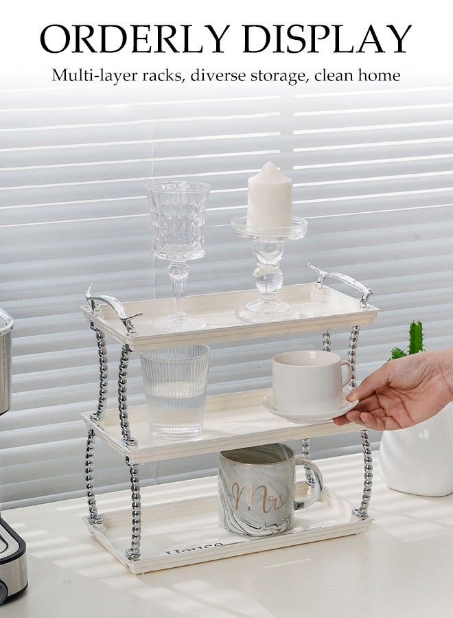 DUNISO 3-Tier Storage Rack,Stand Shelf for Home ,Office ,Kitchen and Bathroom,Shelf Organizer,Space-Saving Lightweight Durable PET Plastic - Image 4