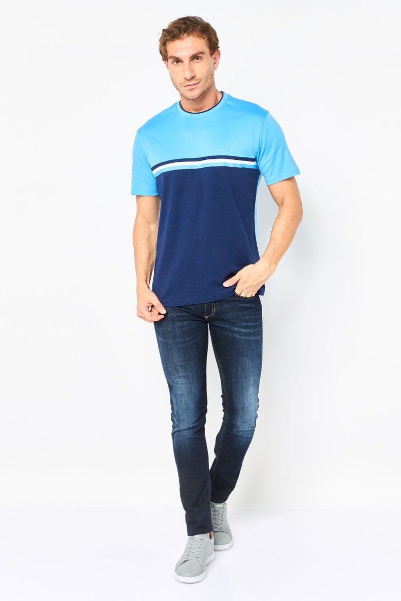 Chaps Men Crew Neck Short Sleeve Two Tone T-Shirt, Multicolor - Image 2