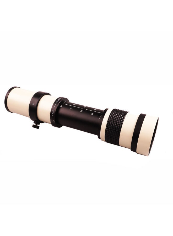Generic Xianfeng Such As 420-1600mmF8.3 Manual Lens 2 Multiplier Telephoto Zoom Telescopic SLR Moon Shooting Bird-Body Color:White-l Bayonet  - Image 1