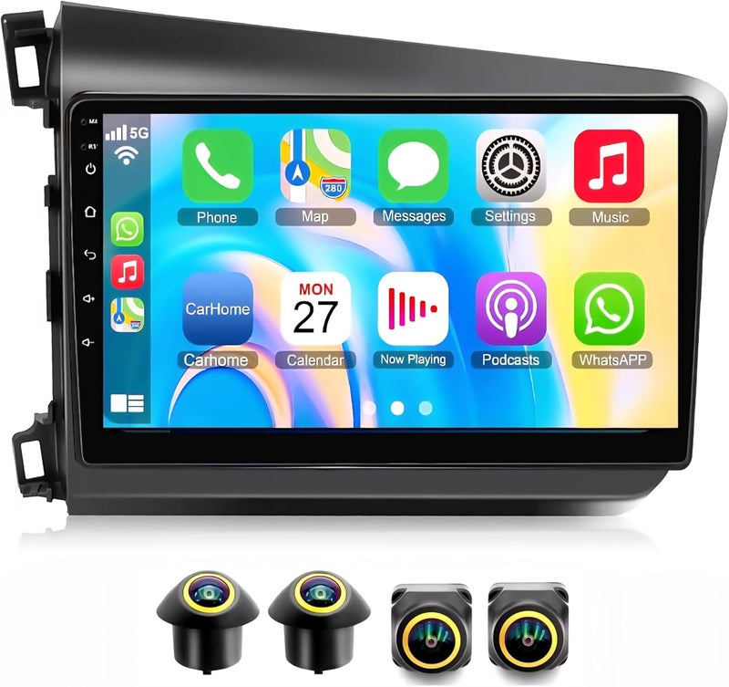 VIEREX Honda Civic Car Stereo with Wireless CarPlay and Android Auto - Image 1