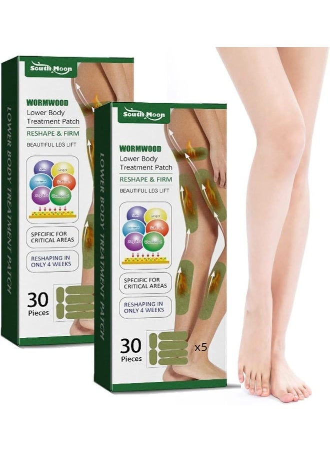 Generic HerbalLegs Plasters, Herbal Leg Lifting Sticker, Leg Slimming Patches, Herbal Legs Cellulite Reduction Plasters, Natural Leg Fat Burners Lifting Sticker Firming & Cellulite Sticker (2box)  - Image 1