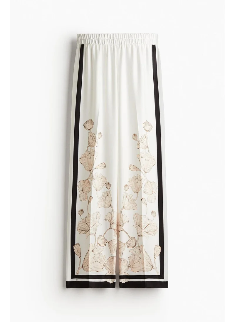 H&M Printed twill trousers