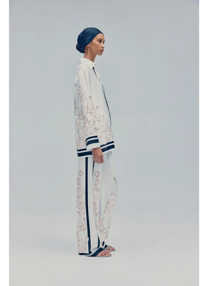 H&M Printed twill trousers