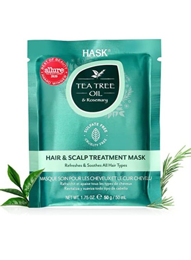 هاسك قناع علاج الشعر وفروة الرأس بشجرة الشاي من هاسك 50 جم