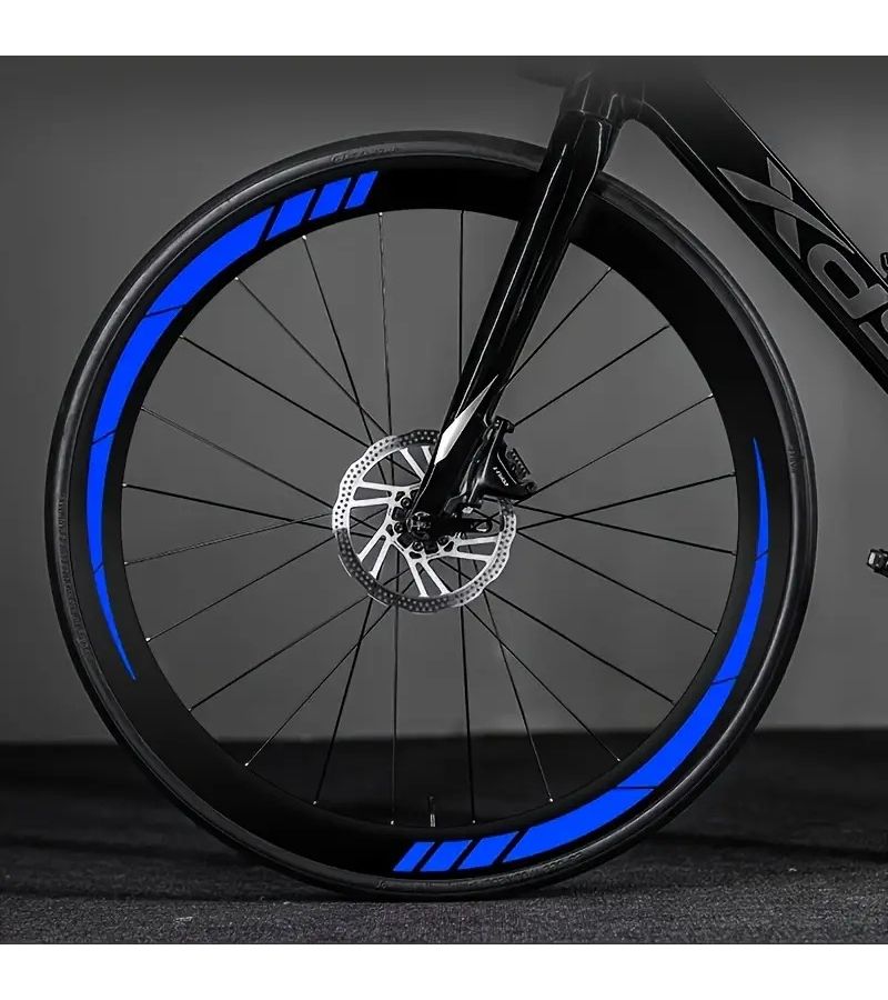 8pcs Reflective Laser Bike Tape Waterproof Wheel Rim Decoration Stickers - Image 3