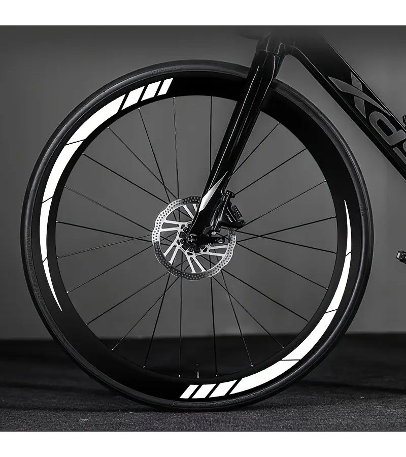 8pcs Reflective Laser Bike Tape Waterproof Wheel Rim Decoration Stickers - Image 4