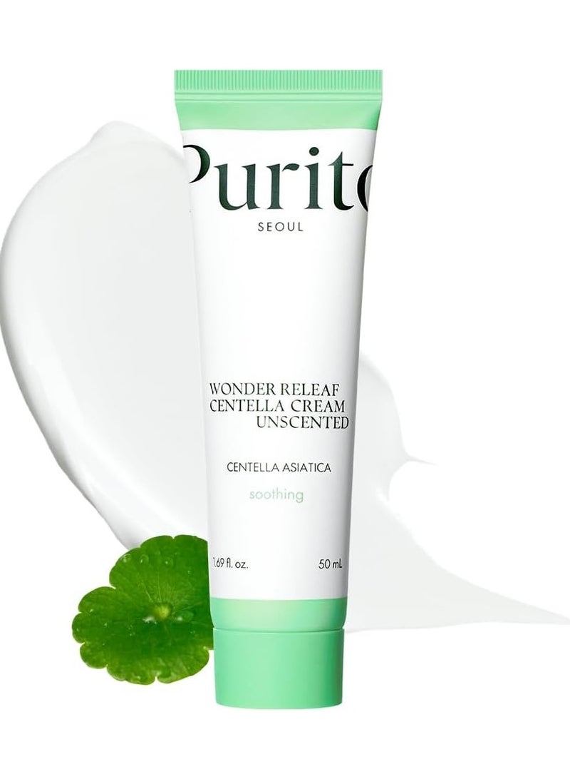 PURITO Centella Unscented Cream, Korean Centella, for All Skin Types, Soothing, Facial Cream for face, K-Beauty, Korean Skin Care, 50ml 1.7 fl.oz - Image 1