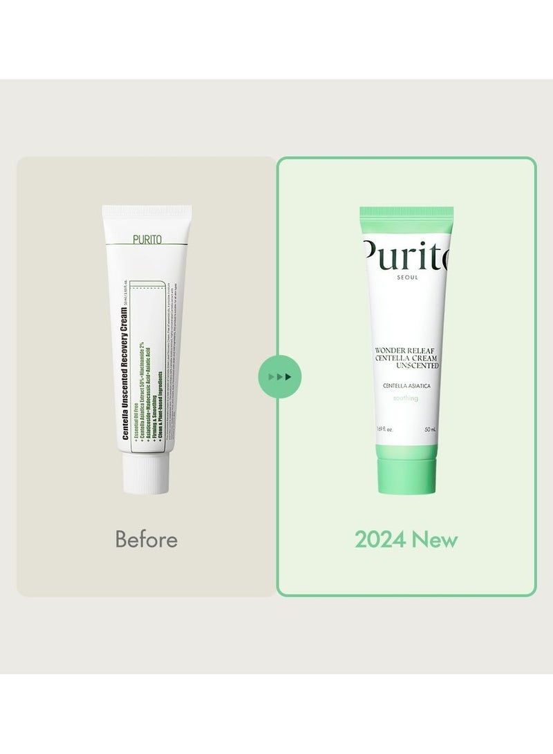 PURITO Centella Unscented Cream, Korean Centella, for All Skin Types, Soothing, Facial Cream for face, K-Beauty, Korean Skin Care, 50ml 1.7 fl.oz - Image 2