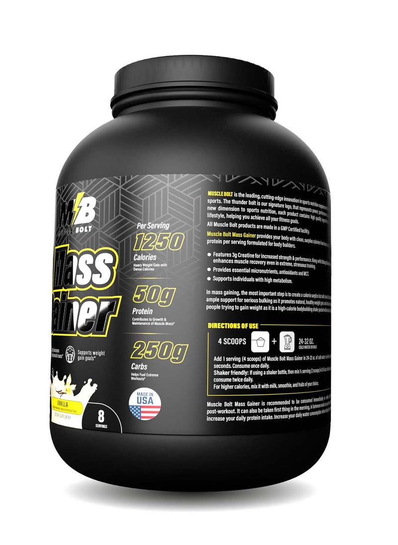 Muscle Bolt - Mass Gainer Protein Powder Mix For Weight Gain, Vanilla 6lb - Image 1