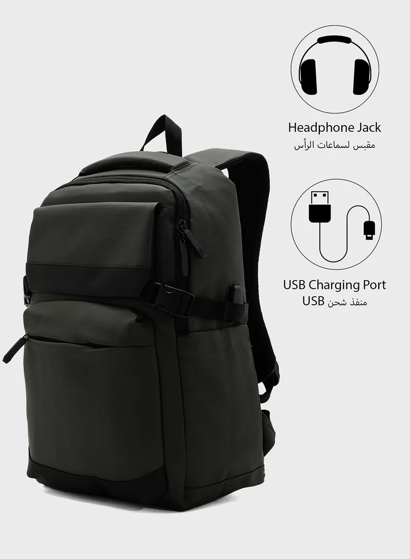Robert Wood Padded Back Support Casual Backpack