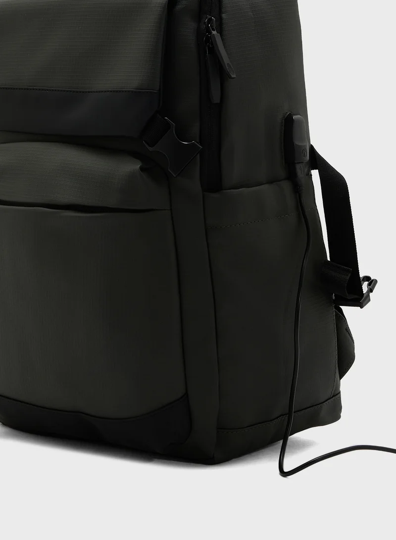 Robert Wood Padded Back Support Casual Backpack