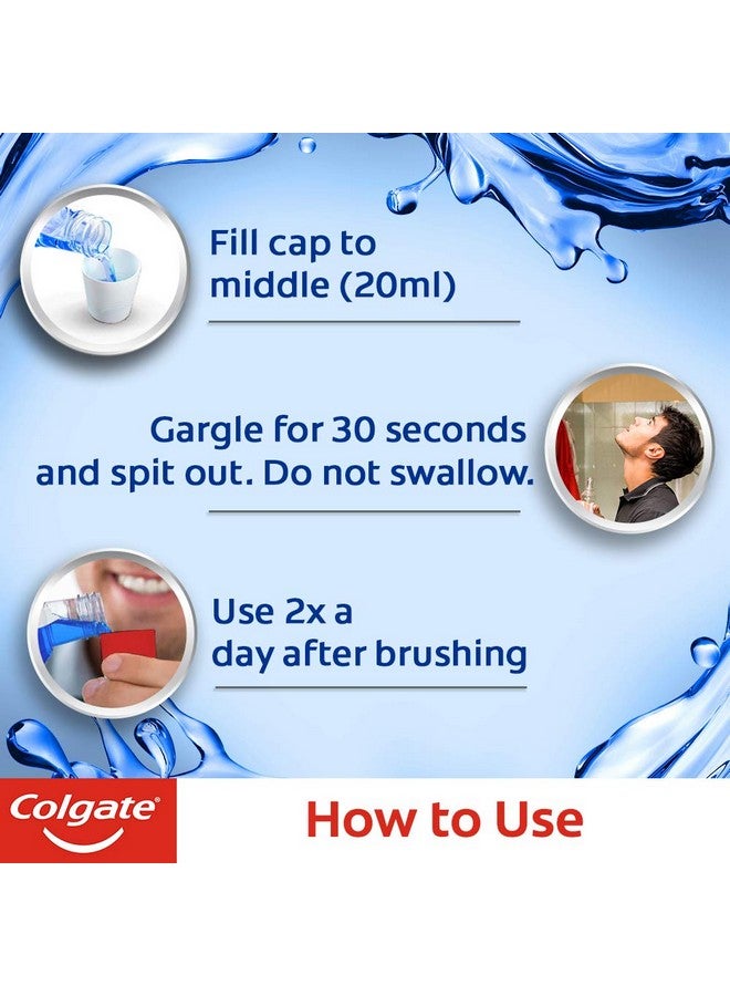 كولجيت غسول الفم ماكس فريش بلاكس المضاد للبكتيريا، نفس منعش 24/7، غسول الفم بلاكس الحساس، سائل غسول الفم الخالي من الكحول لرائحة الفم الكريهة - 250 مل، (عناية كاملة بالفم) - Image 4