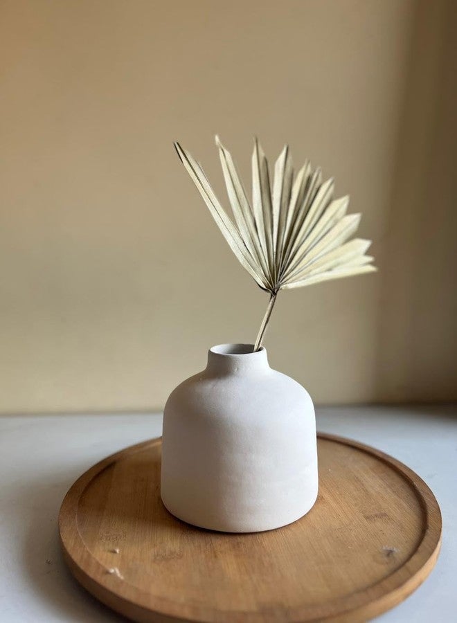 Craftribal Minimalistic White Vase Set of 3, Size (9.5x5.5x5.5) Ceramic Flower Vase for Living Room,Flower Pot for Showpieces, Centrepiece vases for Pampas Grass Modern Vases for Home Decor - Image 3