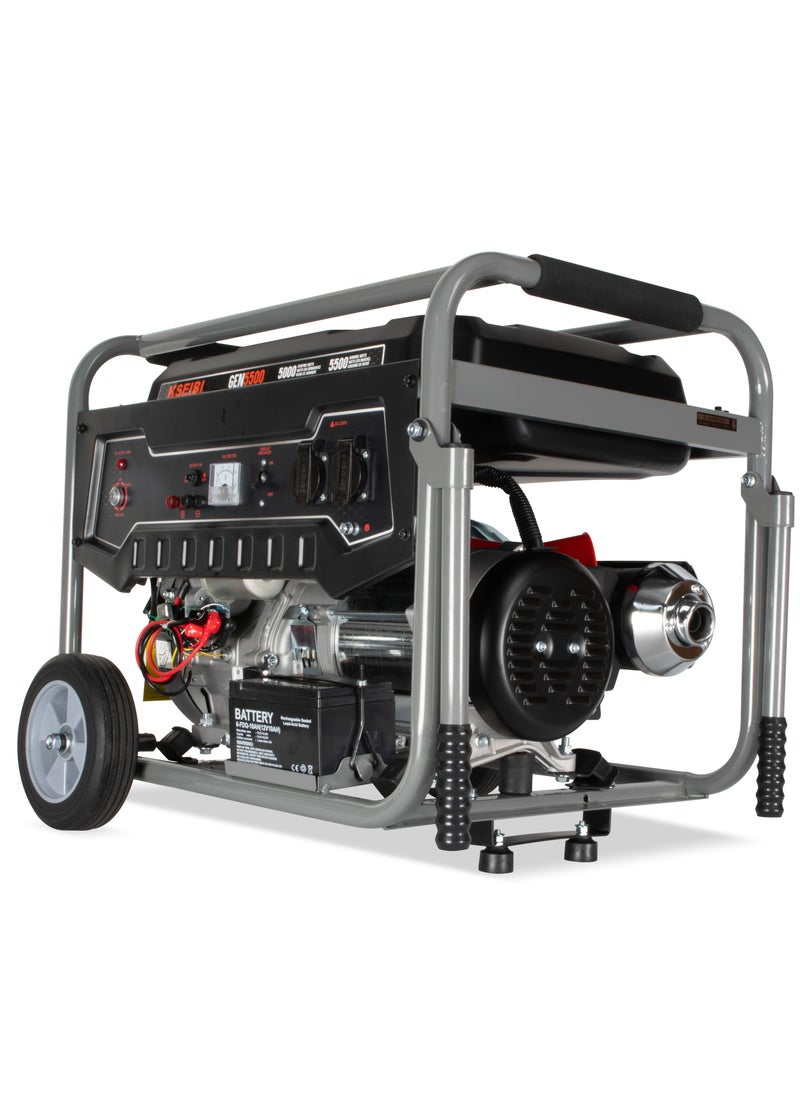 KSEIBI - Gasoline Generator, 5.5KW Fuel Portable Generator with Low Noise, Long Runtime, RV Charging Function, CO Sensor, and Certification for Home and Outdoor Use - Image 1