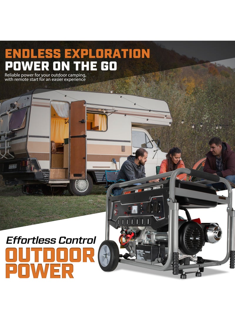 KSEIBI - Gasoline Generator, 5.5KW Fuel Portable Generator with Low Noise, Long Runtime, RV Charging Function, CO Sensor, and Certification for Home and Outdoor Use - Image 1