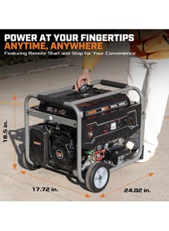 KSEIBI Gasoline Generator, 5.5KW Fuel Portable Generator with Low Noise, Long Runtime, RV Charging Function, CO Sensor, and Certification for Home and Outdoor Use  - Image 4
