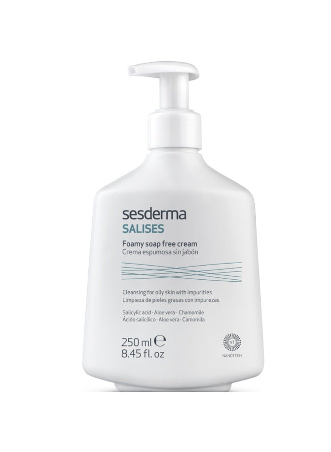 Sesderma Salises Soap Free Foamy Cream for Acne-Prone Skin 250ml - Image 1