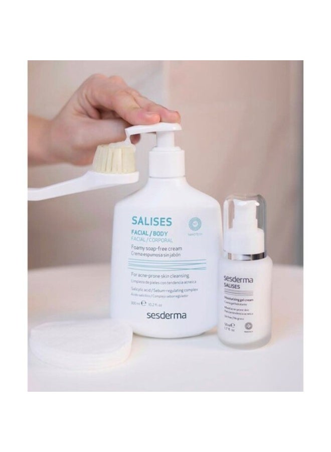 Sesderma Salises Soap Free Foamy Cream for Acne-Prone Skin 250ml - Image 2