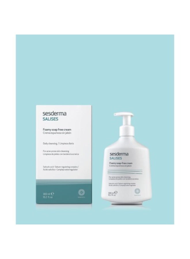 Sesderma Salises Soap Free Foamy Cream for Acne-Prone Skin 250ml - Image 3
