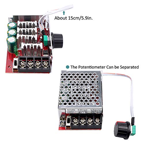 KeeYees 7-70V 30A PWM DC Motor Speed Controller Switch Control 12V 24V 36V 48V with 30 Amp Fuse - Image 4