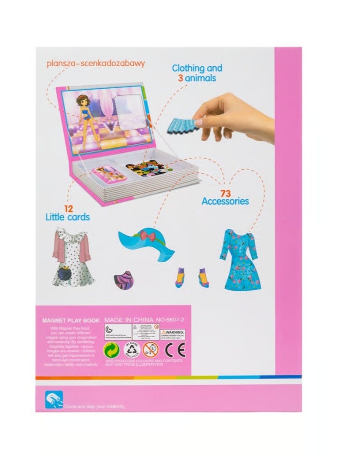 TOY GARDEN Magnetic Book – Princess Dress Up Puzzle Game | Educational Magnetic Toy for Girls with Outfits & Accessories  - Image 3