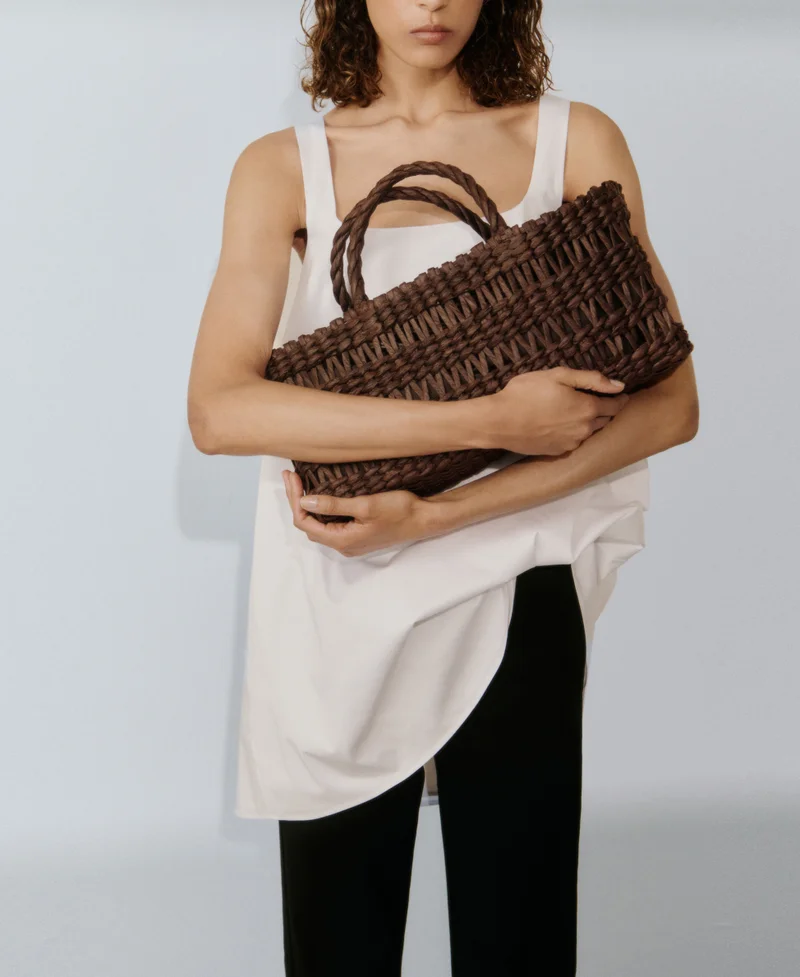 Mango Medium Natural Fibre Tote Bag