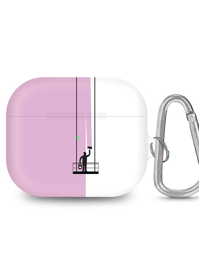 Stylizedd StylePods Case for Airpods 3rd Gen Case With Anti-Lost Keychain - Paint Hanger (Pink) - Image 1
