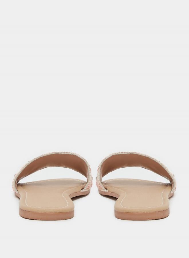 Styli Embellished Sequins Flat Sandals - Image 5